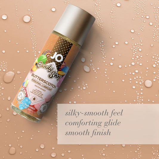 JO Candy Shop Butterscotch Lube - 60 mL - Butterscotch Flavoured Water Based Lubricant - 60 ml Bottle