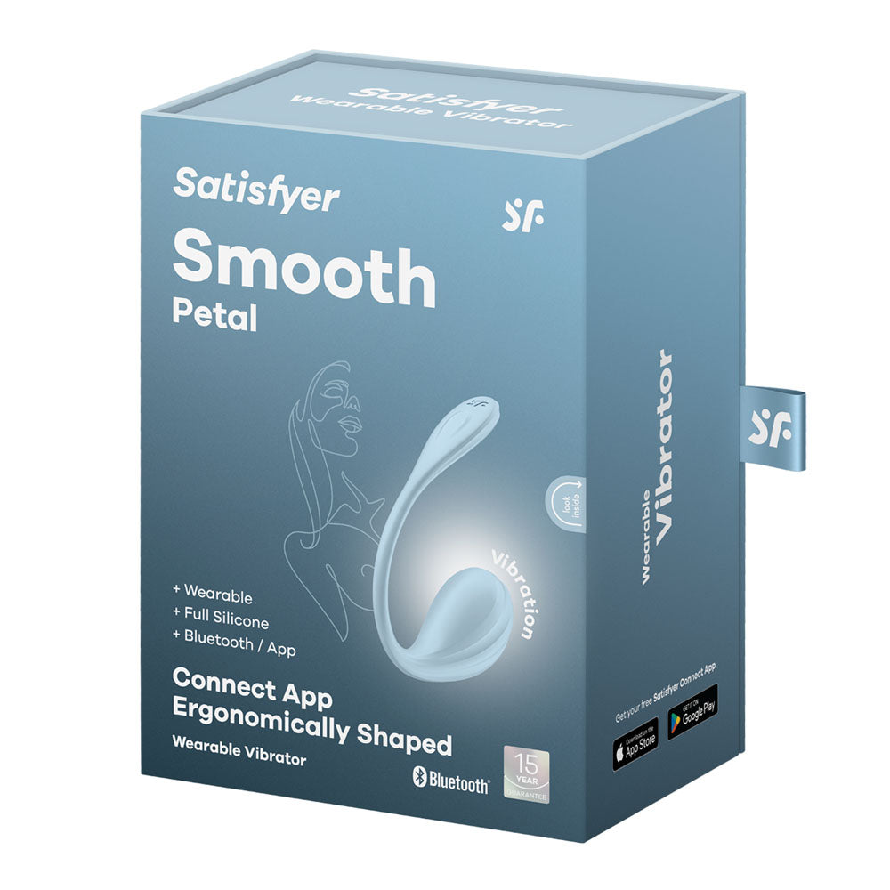 Satisfyer Smooth Petal - Light - Light USB Rechargeable Wearable Stimulator with App Control