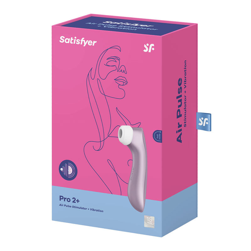 Satisfyer Pro 2+ - Touch-Free USB-Rechargeable Clitoral Stimulator with Vibration