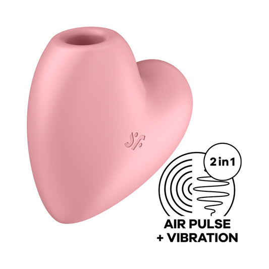 Satisfyer Cutie Heart - Light - Light USB Rechargeable Air Pulsation Stimulator with Vibration