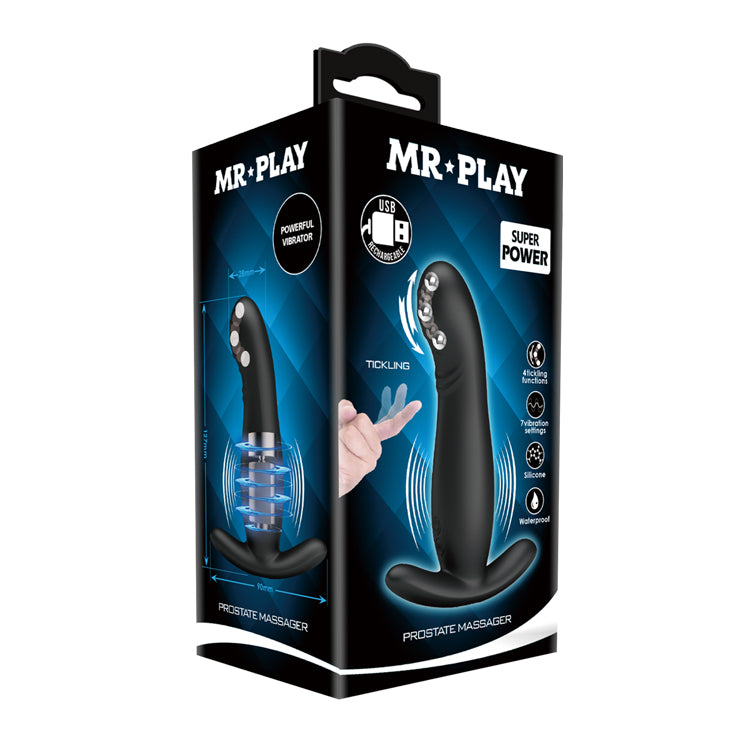 MR PLAY Prostate Massager - USB Rechargeable Prostate Massager with Flicking Tip