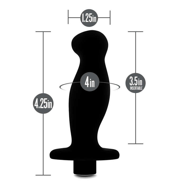 Anal Adventures Platinum Vibrating Prostate Massager 02 - 10.8 cm USB Rechargeable Prostate Massager