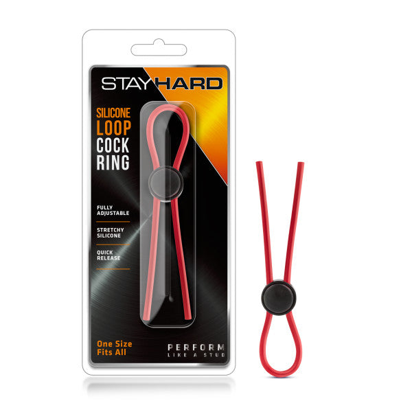 Stay Hard - Silicone Loop Cock Ring - Adjustable Lasso Cock Ring