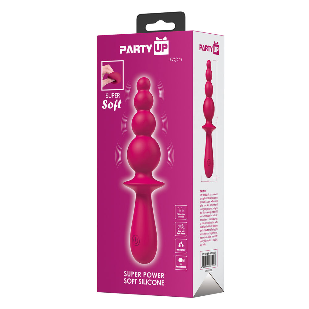 Party Up EVAJANE - - 17.1 cm USB Rechargeable Beaded Vibrator