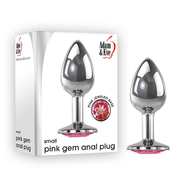 Adam & Eve Gem Anal Plug - Small - Silver Small 7.1 cm Metal Butt Plug with Gem