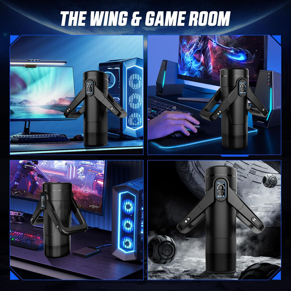 CyberSkin The Wing - USB Rechargeable Thrusting & Massaging Auto Masturbator with Heater