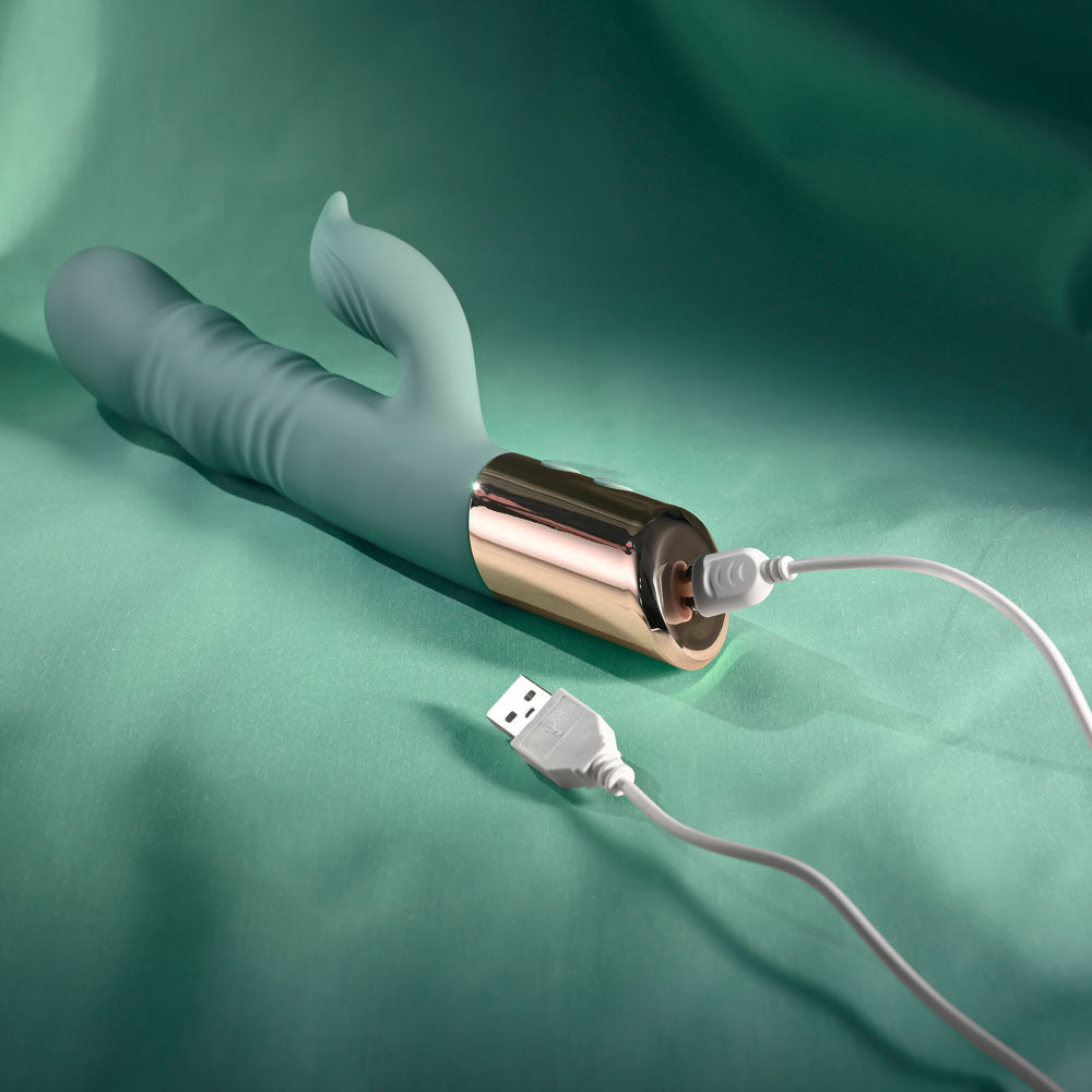 Evolved THE SHIMMY - USB Rechargeable Thrusting Rabbit Vibrator