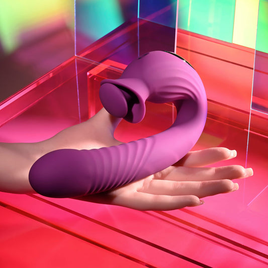 Evolved DEEP ECSTASY - 16.5 cm USB Rechargeable Thrusting and Tapping Vibrator
