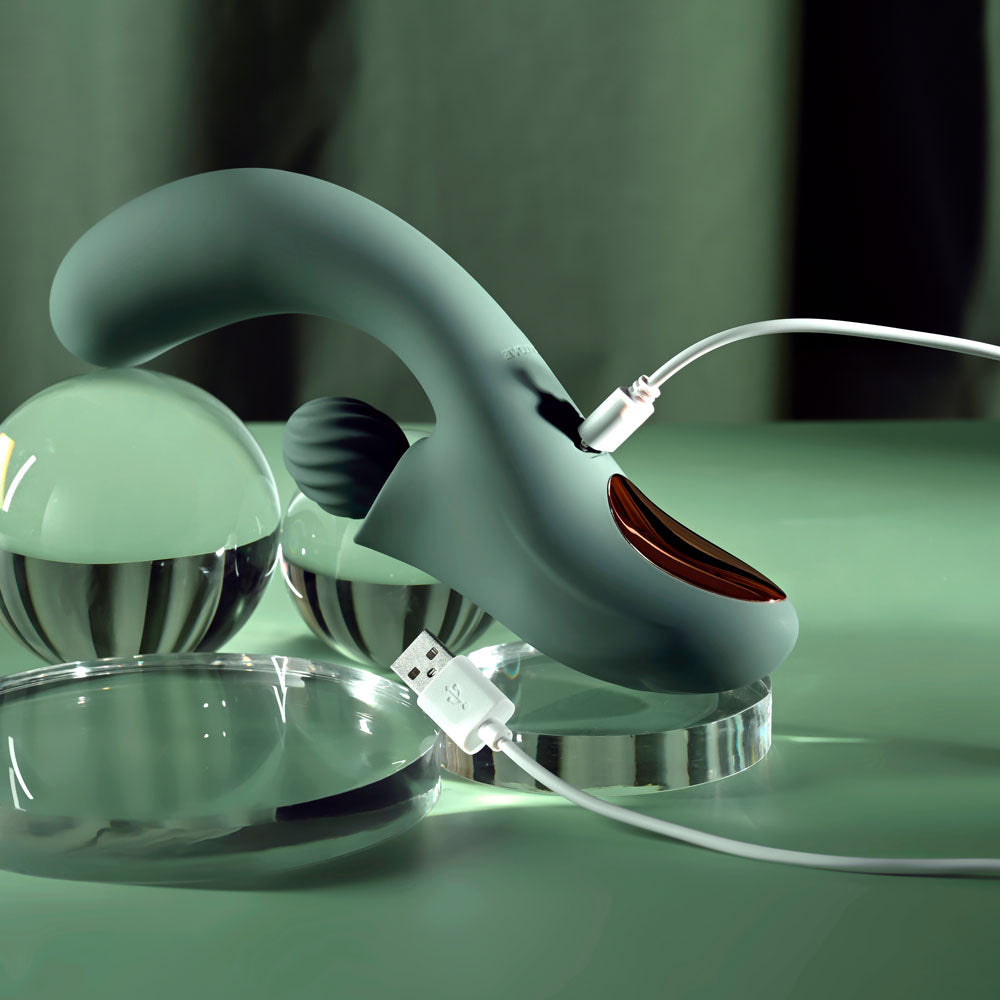 Evolved SPIRAL CHARM - 18 cm USB Rechargeable Rabbit Vibrator