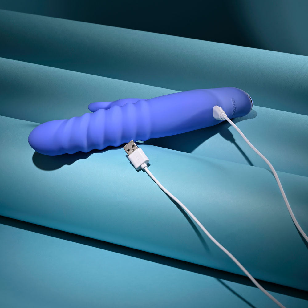 Evolved KNOCK KNOCK - 22.9 cm USB Rechargeable Rabbit Vibrator with Flicking Head