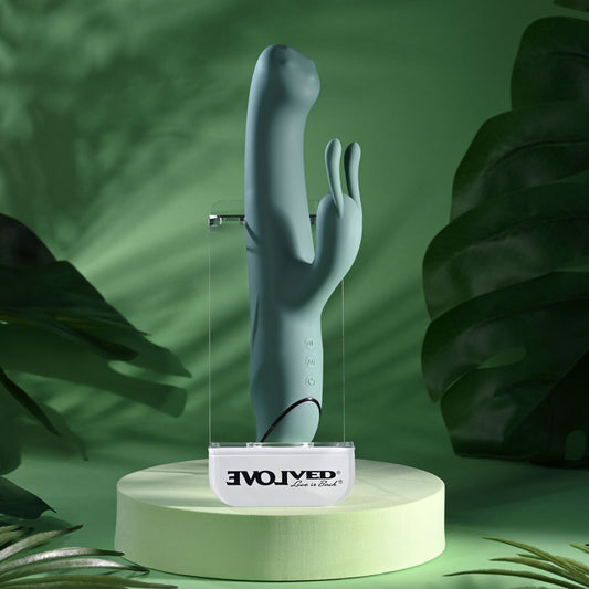 Evolved SATIN SWIRL - 23 cm USB Rechargeable Rabbit Vibrator with Swirling Head