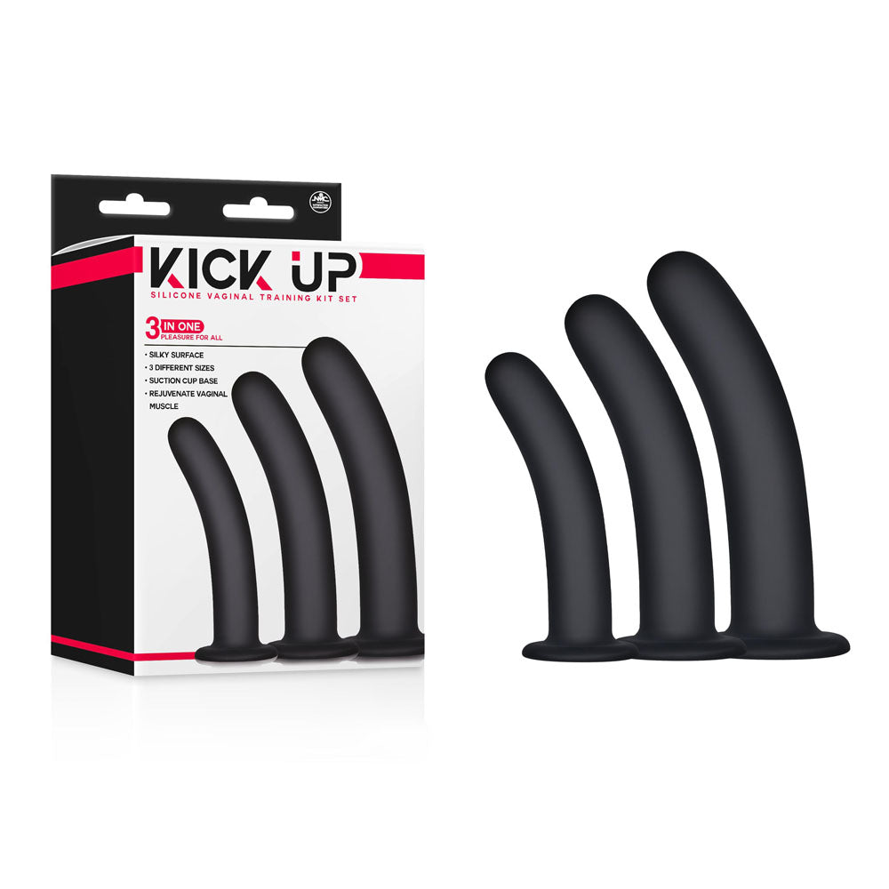 Kick Up Silicone Vaginal Training Kit - Vaginal Dilators - Set of 3 Sizes