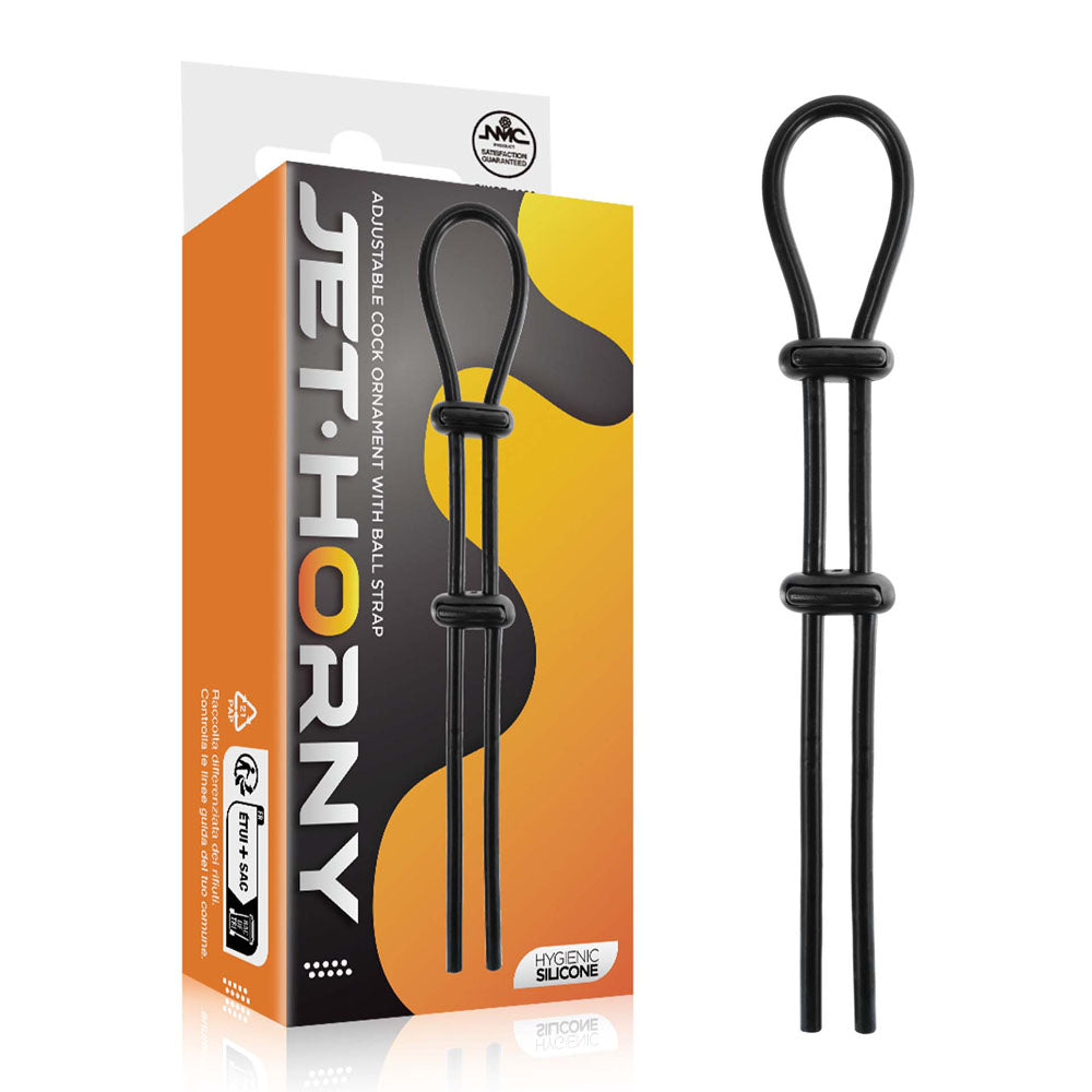 Jet Horny - Adjustable Cock & Ball Lasso Ring