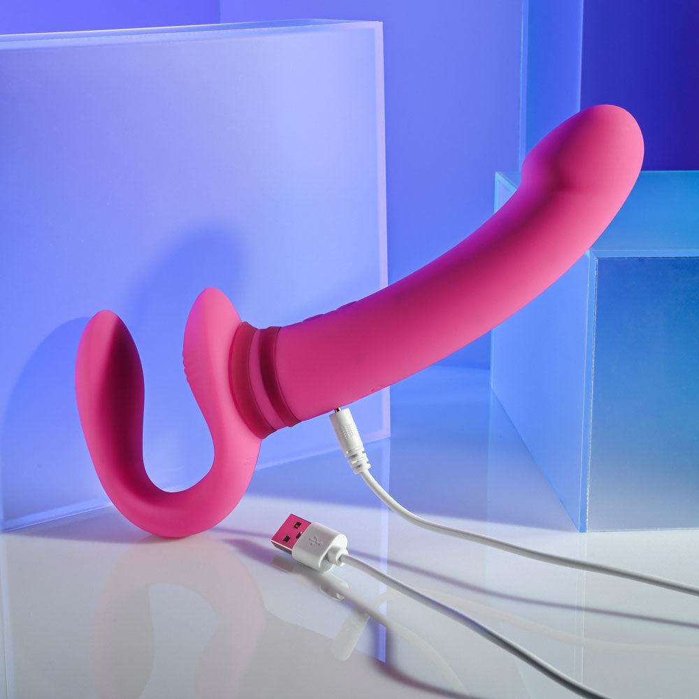 Gender X SHARING IS CARING - 21.9 cm USB Rechargeable Strapless Strap-On