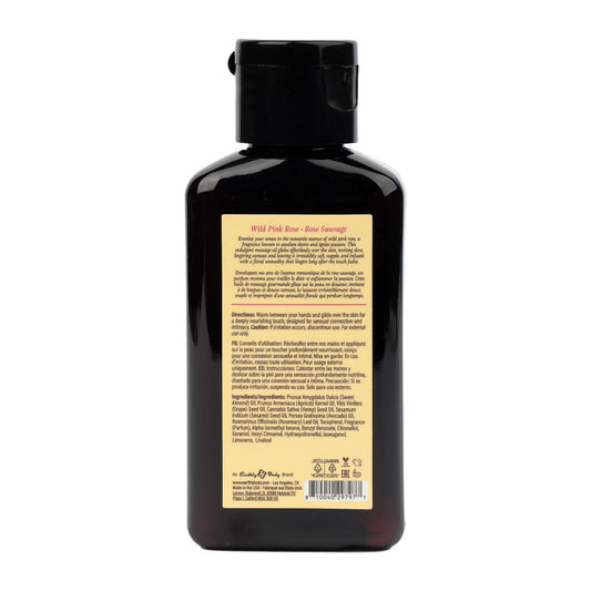 EB Aphrodisiac Massage Oil WILD PINK ROSE - 60 ml - Wild Pink Rose Scented Massage Oil - 60 ml Bottle