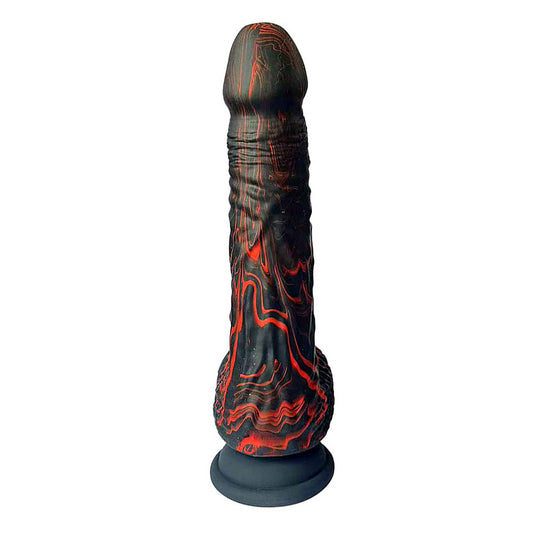 Adam & Eve THE BEDROCKER - /Red 22.6 cm USB Rechargeable Thrusting Dildo with Wireless Remote