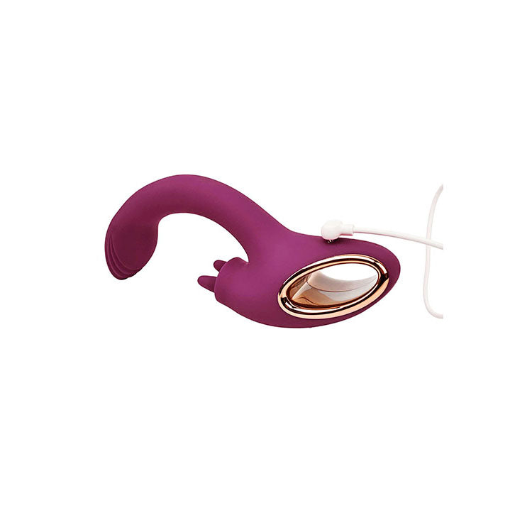 Adam & Eve ROSE GOLD CLIT TICKLER - 22 cm USB Rechargeable Rabbit Vibrator