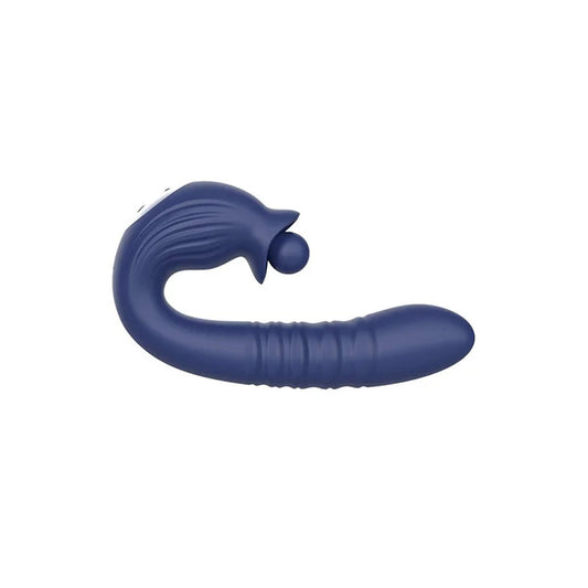 Adam & Eve THE BIG BALLER - Navy 18.8 cm USB Rechargeable Thrusting Rabbit Vibrator