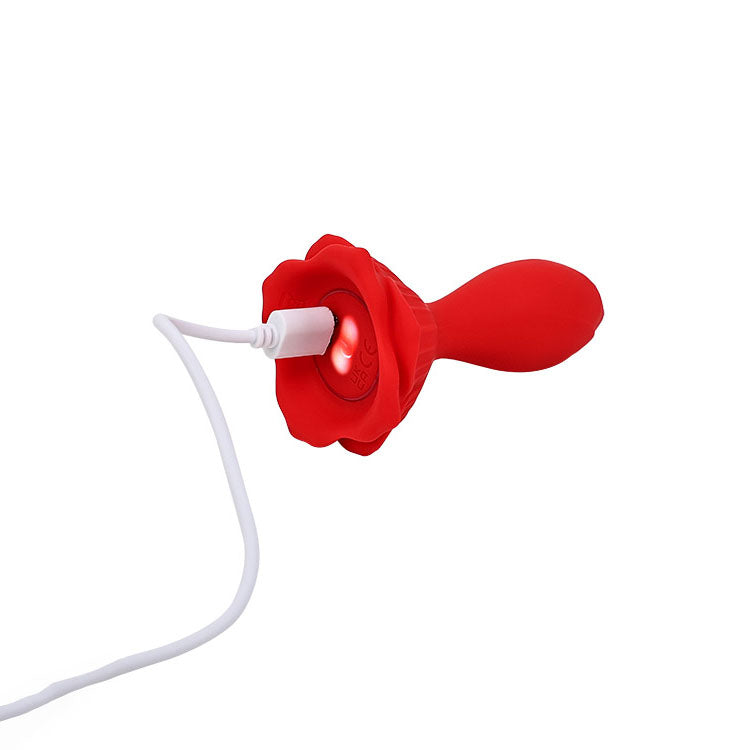 Adam & Eve THE ROSEBUD - 10.2 cm USB Rechargeable Vibrating Butt Plug with Remote