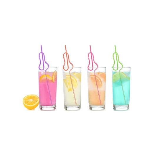 Glitterati Penis Silly Straws - Hen's Party Straws - 8 Pack