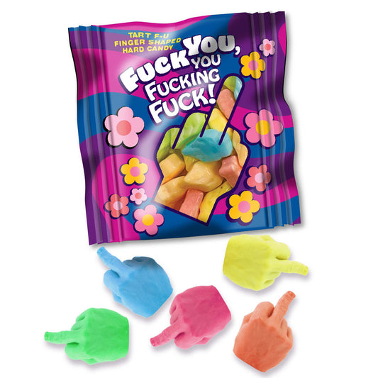 F**K YOU, YOU F**KING F**K! - Bag of 25 - Middle Finger Lollies - Bulk Bag of 25 Party Packs