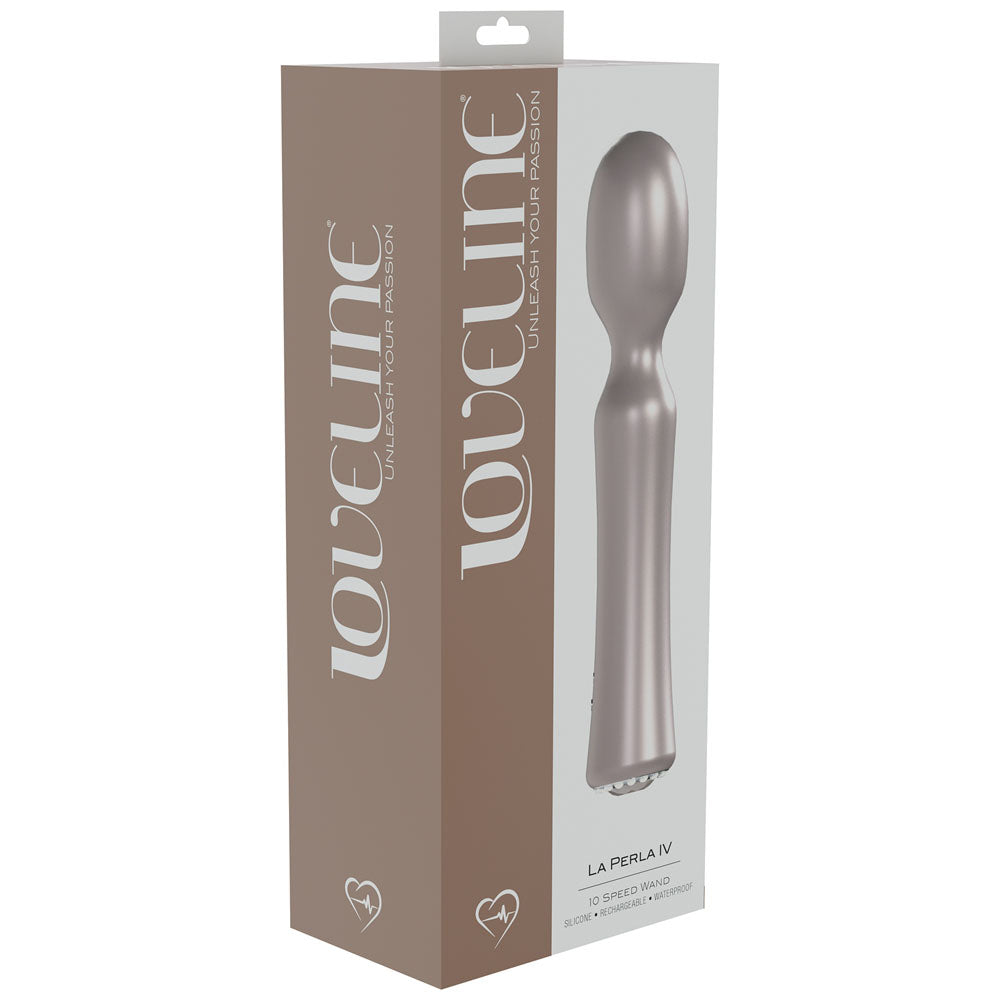 LOVELINE La Perla IV - - Pearlescent 19.2 cm USB Rechargeable Massage Wand