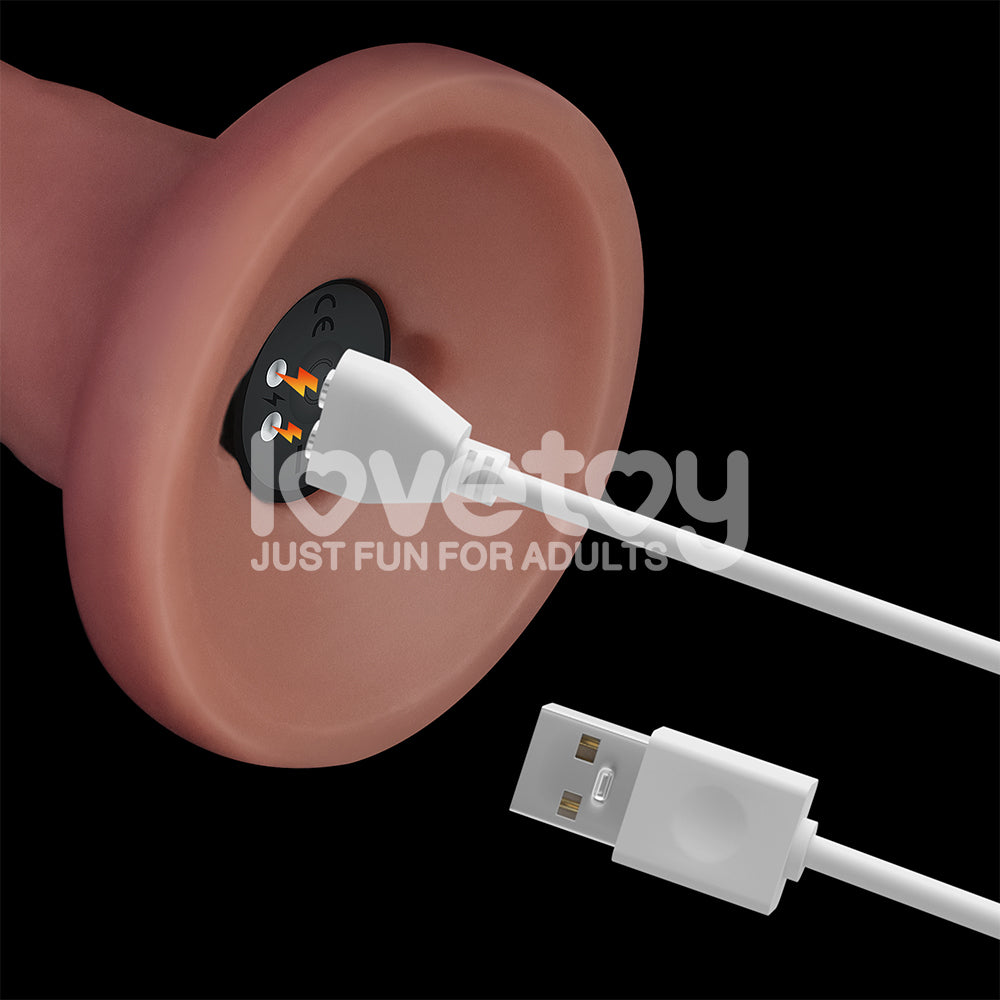 Dual Density Power Cock - 8 Inch - 20 cm USB Rechargeable Vibrating Dong