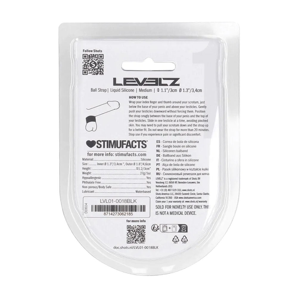 LEVELZ Liquid Silicone Ball Strap - M - - Ball Strap