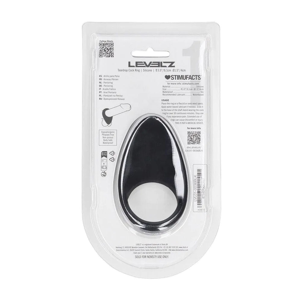 LEVELZ Teardrop Silicone Cock Ring - - Cock Ring