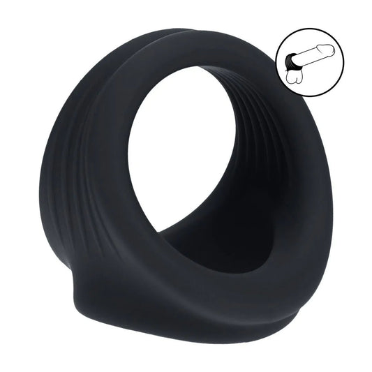 LEVELZ Silicone Cock & Ball Harness - - Cock & Ball Ring