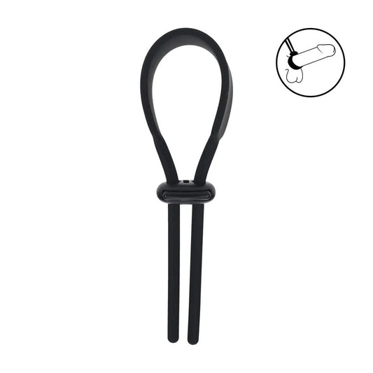 LEVELZ Wide Adjustable Silicone Lasso Cock Ring - Adjustable Cock Ring