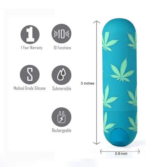 Maia Jessi 420 - Emerald 7.6 cm USB Rechargeable Bullet