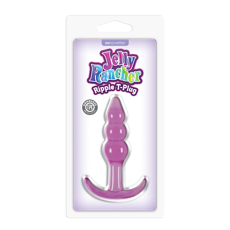Jelly Rancher Ripple T-Plug - - 10.9 cm (4.3'') Butt Plug