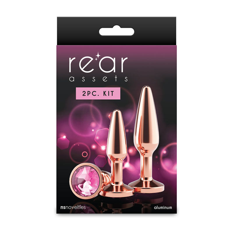 Rear Assets Tapered Trainer Kit - - Metal Butt Plugs - Set of 2 Sizes