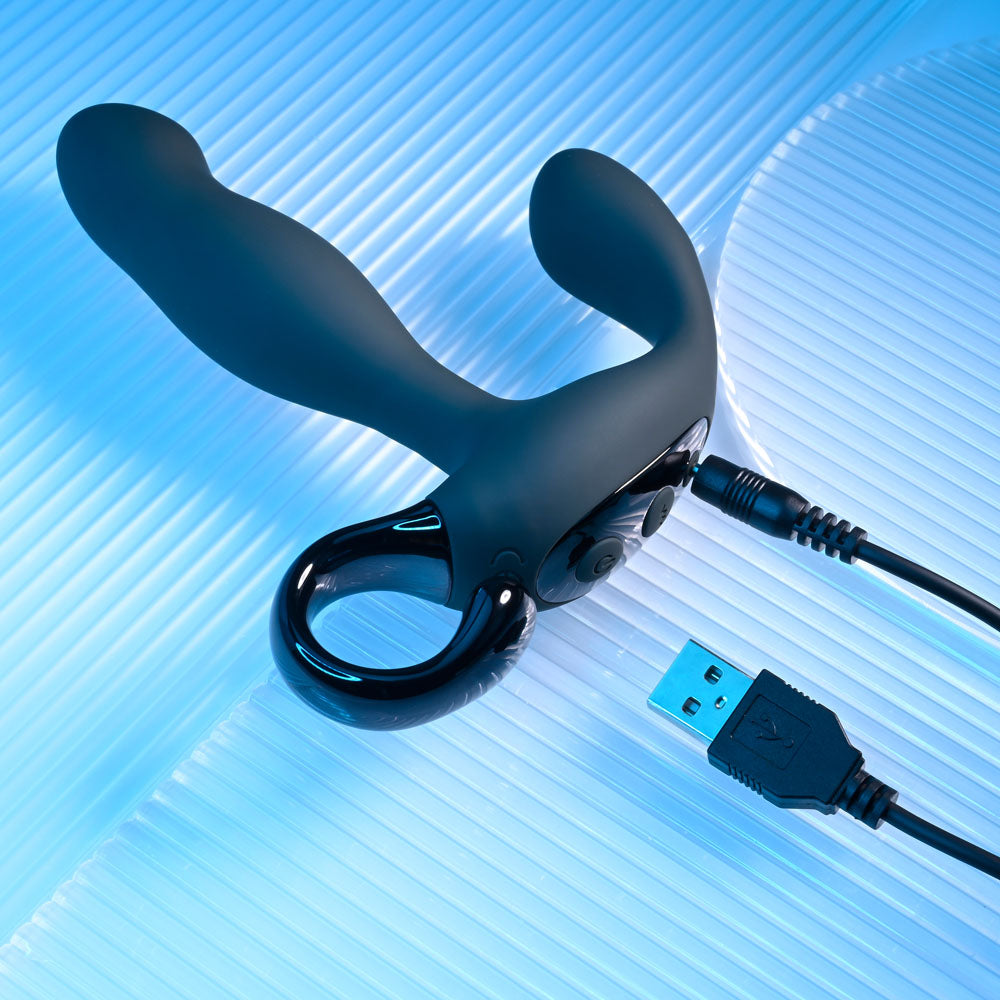 Playboy Pleasure COME HITHER - 13.2 cm USB Rechargeable Vibrating Prostate Massager with Wireless Remote Control