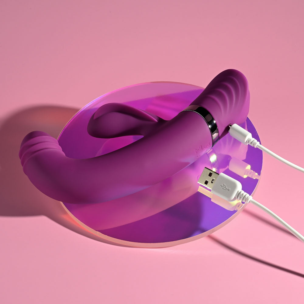 Playboy Pleasure TAP THAT - 16.5 cm USB Rechargebale Rabbit Vibrator