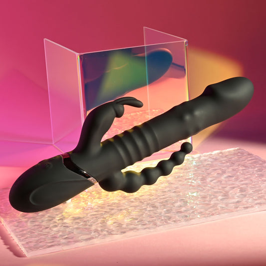 Playboy Pleasure BIG BUNNY ENERGY - 26.2 cm USB Rechargeable Rabbit Vibrator with Anal Beads