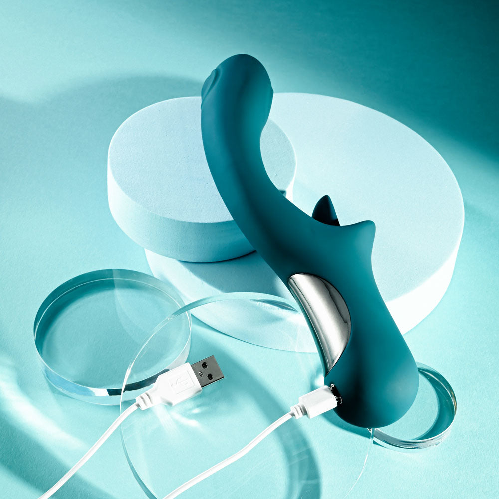 Playboy Pleasure HARMONY - 22.9 cm USB Rechargeable Vibrator with Clitoral Flicker