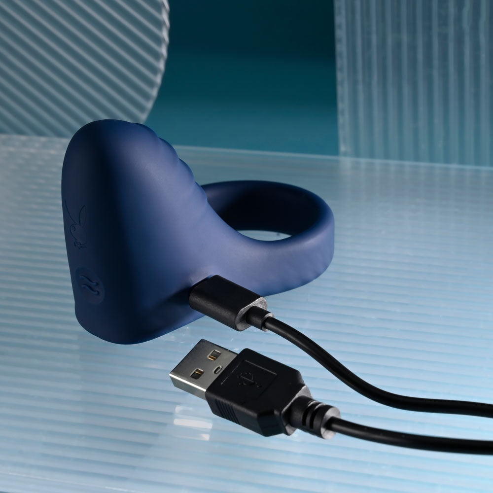 Playboy Pleasure PLEASURE POINT - USB Rechargeable Vibrating Cock Ring