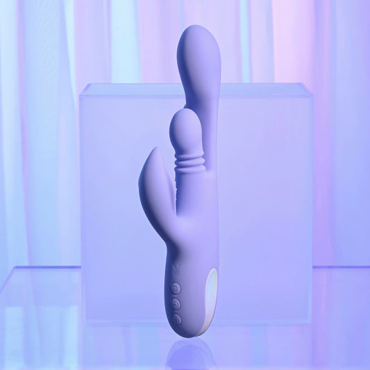 Playboy Pleasure NUBBIN RUBBIN - 24.1 cm USB Rechargeable Thrusting Rabbit Vibrator