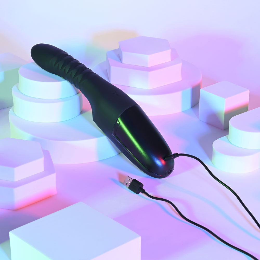 Playboy Pleasure OVERDRIVE - 28.2 cm USB Rechargeable Thrusting Vibrator