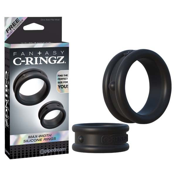 Fantasy C-Ringz Max Width Silicone Rings - Cock Rings - Set of 2