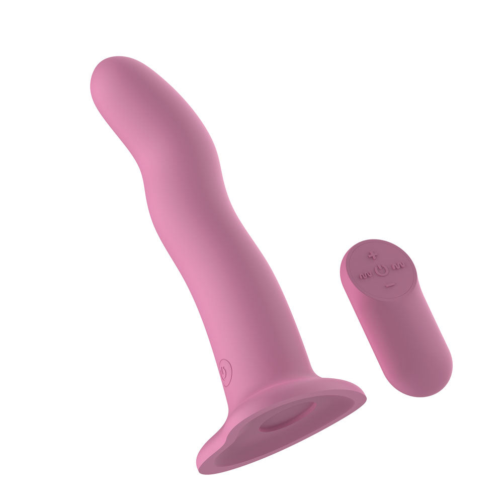 Passion Play Vibrating Dildo - - 18.2 cm USB Rechargeable Vibrating Dildo with Wireless Remote
