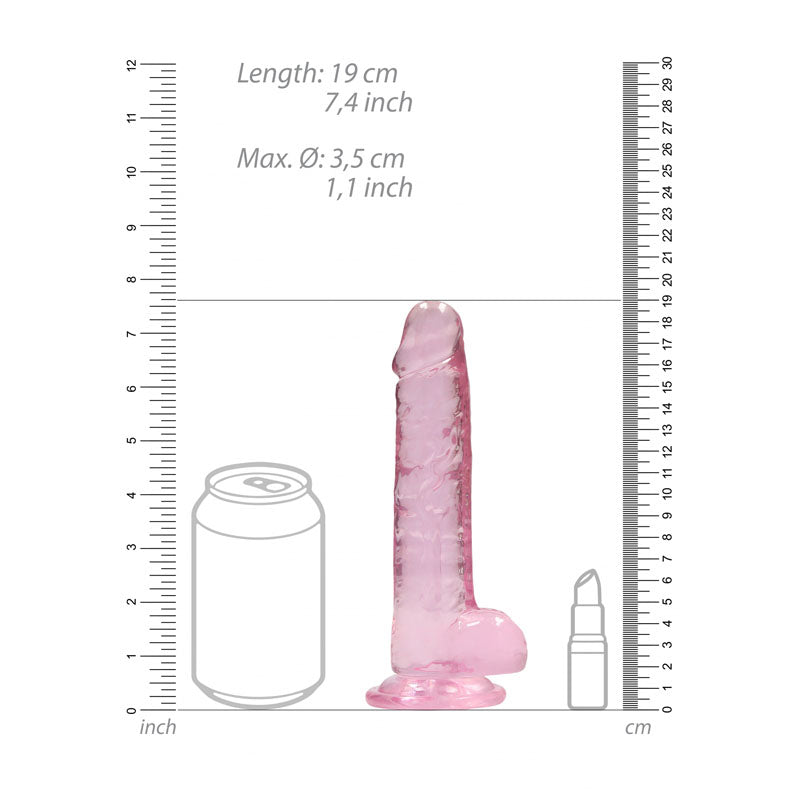 REALROCK 7'' Realistic Dildo With Balls - 17.8 cm Dong