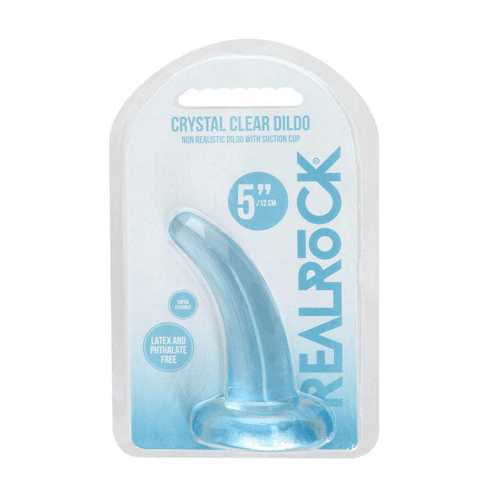REALROCK Non Realistic Dildo With Suction Cup - 11.5 cm - - 11.5 cm Curved Pegging Dong
