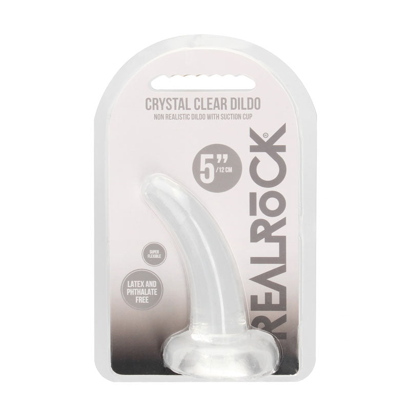 REALROCK Non Realistic Dildo With Suction Cup - 11.5 cm - 11.5 cm Curved Pegging Dong
