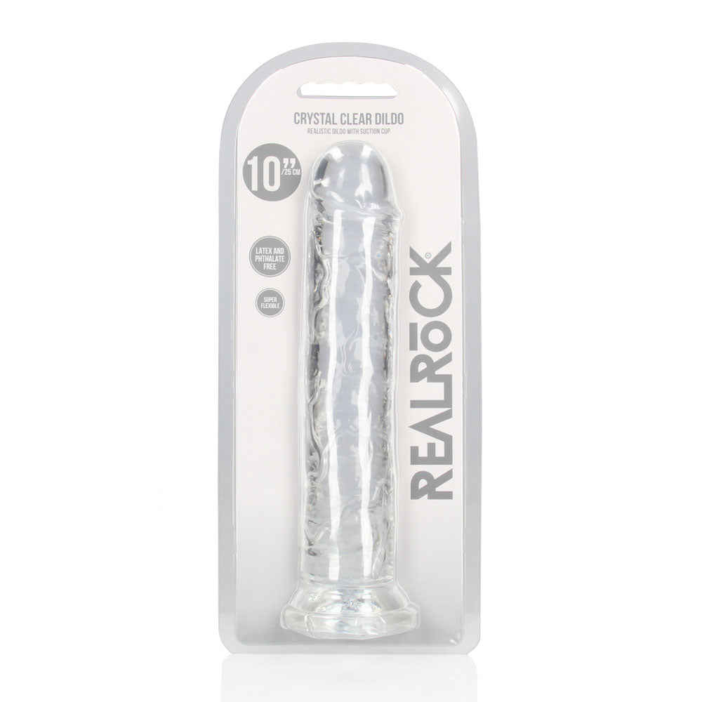 REALROCK 28 cm Straight Dildo - Transparent - 28 cm (10'') Dong