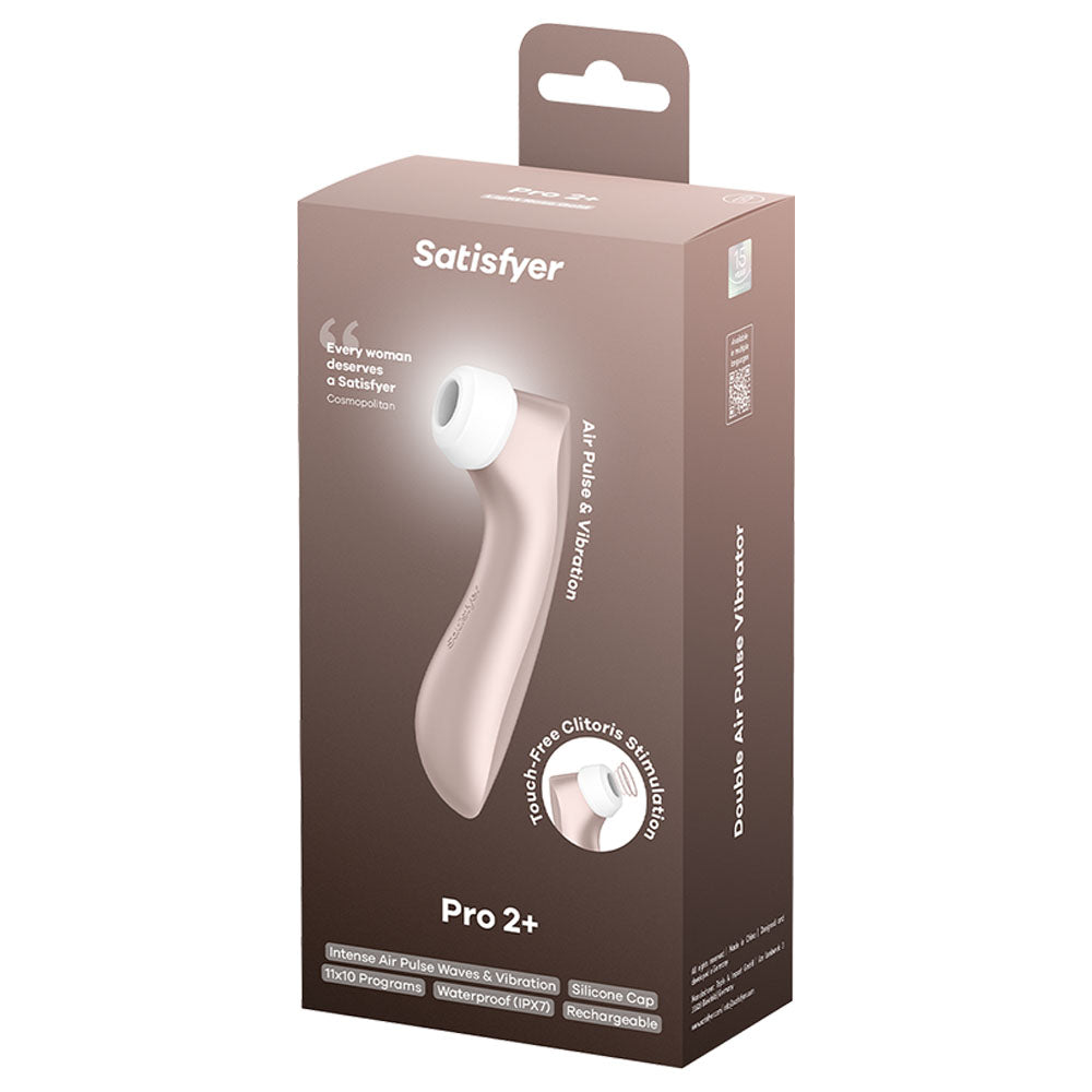 Satisfyer Pro 2+ - Touch-Free USB-C Rechargeable Clitoral Stimulator with Vibration