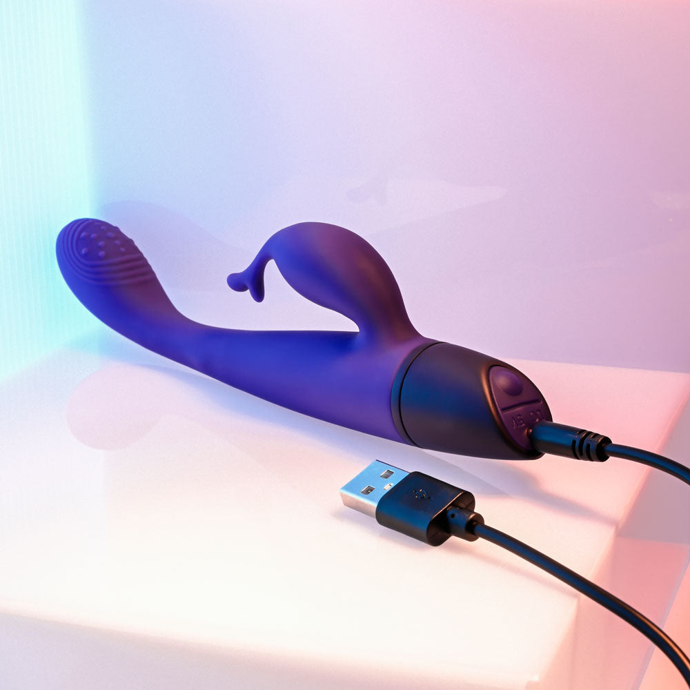 Selopa PLUM PASSION - 18.3 cm USB Rechargeable Rabbit Vibrator