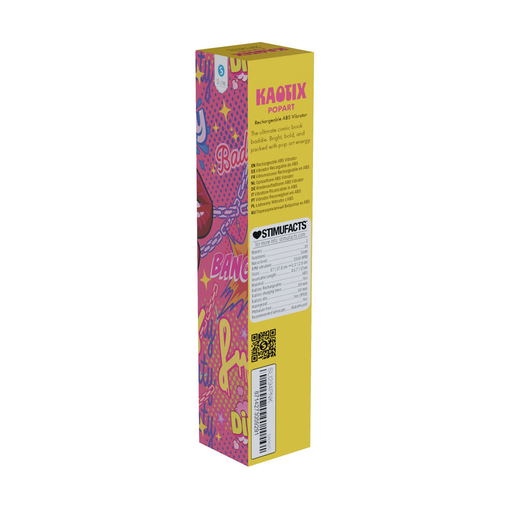 S-LINE Kaotix Pop Art - 17.8 cm USB Rechargeable Vibrator